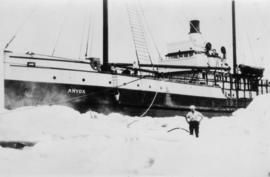 S.S. Anyox in snow bank