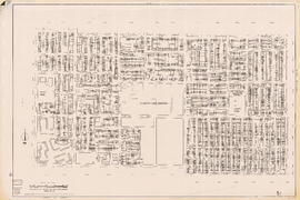 Sectional map of Vancouver showing streets, block and lot outlines, and building perimeters : Map...