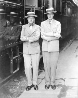 [H.R.H. The Prince of Wales and Prince George, The Duke of Kent at the C.P.R. Station]