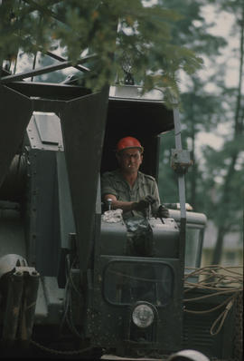 Stone tools - Canadian Forces crane operator at work