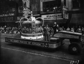 Armed Forces of Canada float in 1953 P.N.E. Opening Day Parade