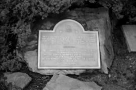 [1948 garden dedication plaque made by the Women's Auxiliary to the Air Service in honour of thos...
