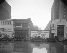 [Photograph of lot designated for site of Nesbit Thompson & Co. building]