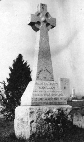 [Grave marker for Malcolm Alexander Maclean at Mountain View Cemetery]