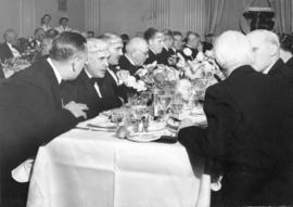 [A group of men at The Honourable E.W. Hamber's birthday dinner]