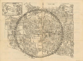 Map of Vancouver with street directory indicated by dial : map