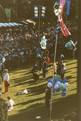 Crowd at Vancouver Centennial birthday celebration