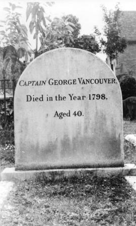 [The grave marker of Captain George Vancouver]