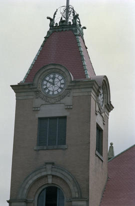 Heritage Hall clock tower at 3102 Main Street