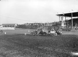 Chuckwagon race at the Calgary Stampede