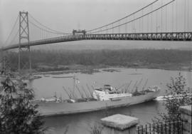 Boat 'Lions Gate' under Lions Gate Bridge