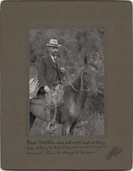 Fred Malkin mounted on horseback