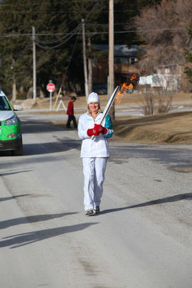 Day 085, torchbearer no. 091, Janet R - Fairmont Hot Springs