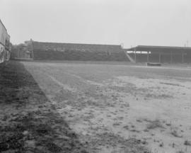 Athletic Park amateur baseball finals [Left side of field and empty stands]