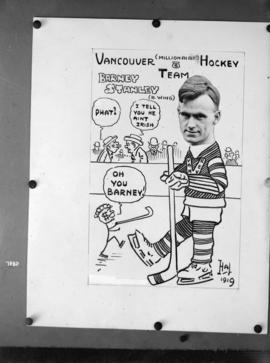Vancouver (Millionaires) Hockey Team, Vancouver Hockey Club [copy of photo/caricature of Barney S...