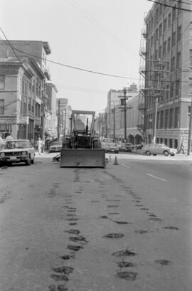 Water Street during construction