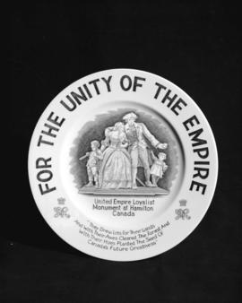 [United Empire Loyalists' souvenir plate, top view]
