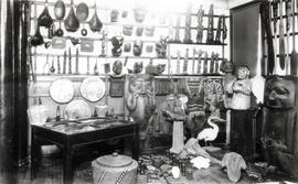 Dr. Raley's Collection of Indian Relics in position at the Coqualeetza Indian Residential School