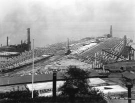 [Construction progress photograph of the CPR Pier "B/C"]