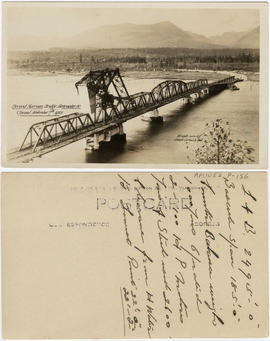 Second Narrows Bridge, Vancouver, B.C. Opened November 7th, 1925