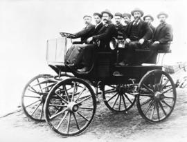 [The first horseless carriage in Vancouver]