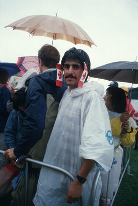 Man attending the Centennial Commission's Canada Day celebrations