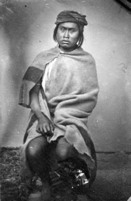 [Studio portrait of an unidentified First Nations woman]