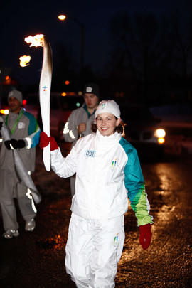 Day 9 Torchbearer 31 Maureen Hrbachek in Thompson, MB.