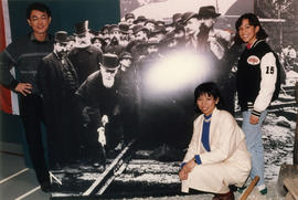 Paul Yee, Ramona Mar and Kimberly Kong at the Saltwater City exhibit
