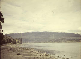 Stanley Park, Lions Gate Bridge from seawall beach