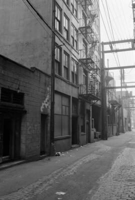 Market Alley, East Pender Street - 438 [Fire escapes]