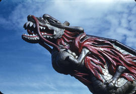 A close up view of SS Empress of Japan figurehead