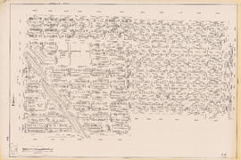 Sectional map of Vancouver showing streets, block and lot outlines, and building perimeters : Map...