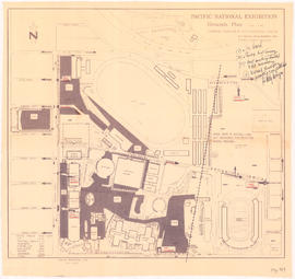 Pacific National Exhibition grounds plan : parking available for proposed arena