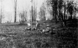 [Three boys at Kitsilano Beach park]