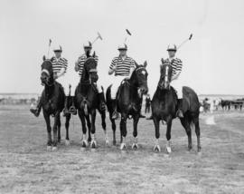 Four polo players