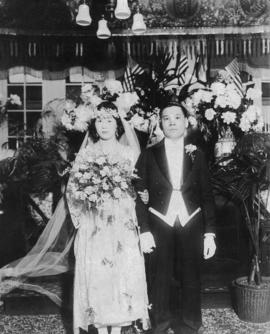 Wedding portrait of Nellie Ho and her husband