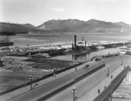 [Construction progress photograph of the CPR Pier "B/C"]