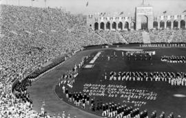 Japanese Athletes in the Parade of Nations- Opening Ceremony- Olympic Games- Los Angeles- 1932
