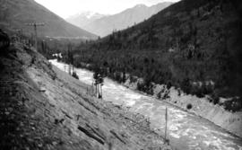 [Looking down at] Fraser River