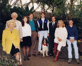 Christmas card portrait of Grace McCarthy and family