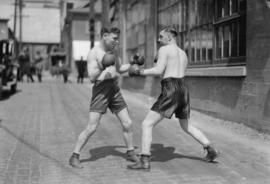 Harvey Holliday [and sparring partner]