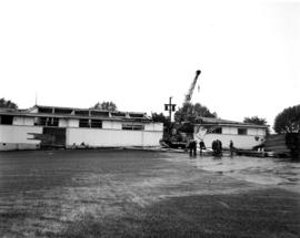 Clearing of site in preparation of construction of Pacific Coliseum