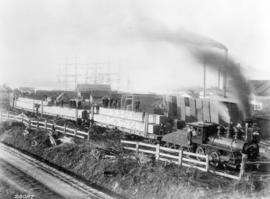 ['British Columbia Toothpicks' on  freight car at Hastings Sawmill]