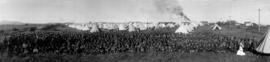 [An unidentified military and cadet group in a camp]