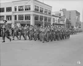 World War II parade on Burrard Street