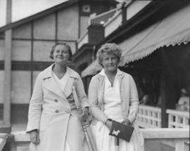 Dominion tennis tournament [July 31 - Aug. 5, 1933 - Two women with tennis racquets]
