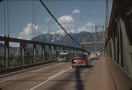 View of Lion's Gate Bridge facing north from bridge