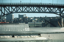 View under Granville Bridge from Westinghouse on Beach Ave.