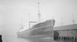 [M.S. "Amerika" at dock]